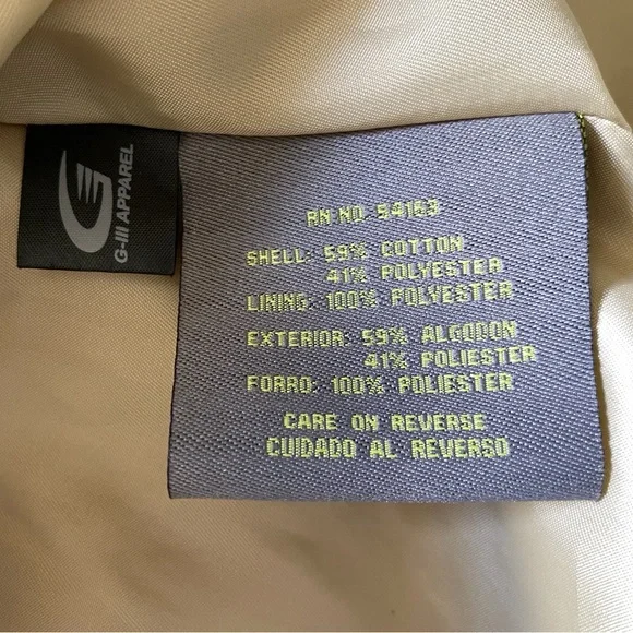 Kenneth Cole trench coat, khaki, small - Picture 9 of 10